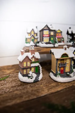 Decorator's Warehouse Lighted Holiday House with Battery Powered LEDs > Christmas Decor|Christmas Accents