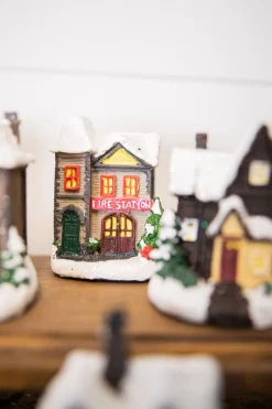 Decorator's Warehouse Lighted Holiday House with Battery Powered LEDs > Christmas Decor|Christmas Accents