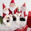 Decorator's Warehouse Lighted Holiday Resin Figure - Snowman on Right > Christmas Accents|Christmas Decor