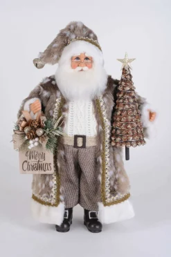 Decorator's Warehouse Lighted Natural Fawn Santa > Karen Didion