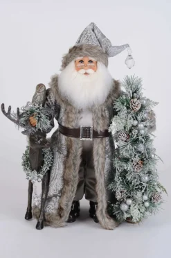 Decorator's Warehouse Lighted Snow Covered Wilderness Santa > Karen Didion