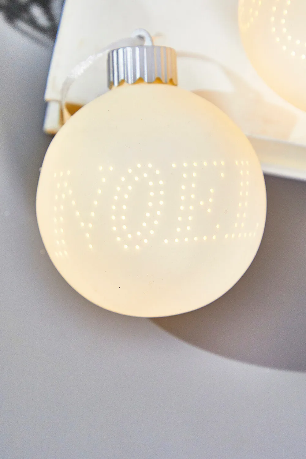 Decorator's Warehouse 3" Lighted Text Ceramic Ornament > Christmas Decor|Nativity Ornaments