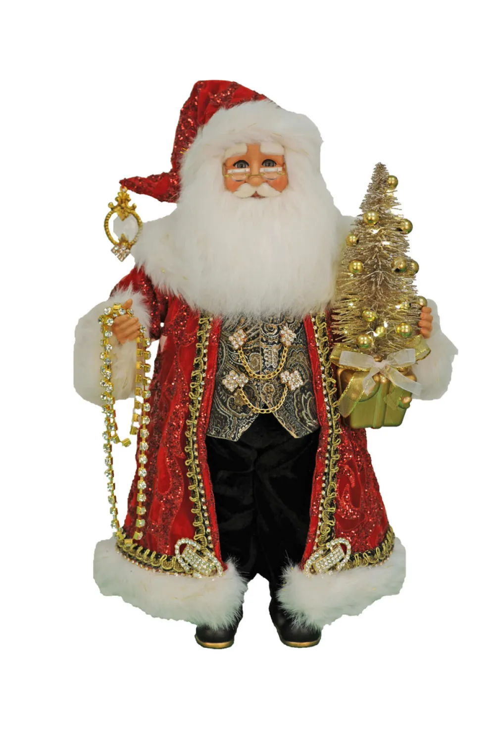 Decorator's Warehouse Lighted Traditional Elegance Santa > Karen Didion