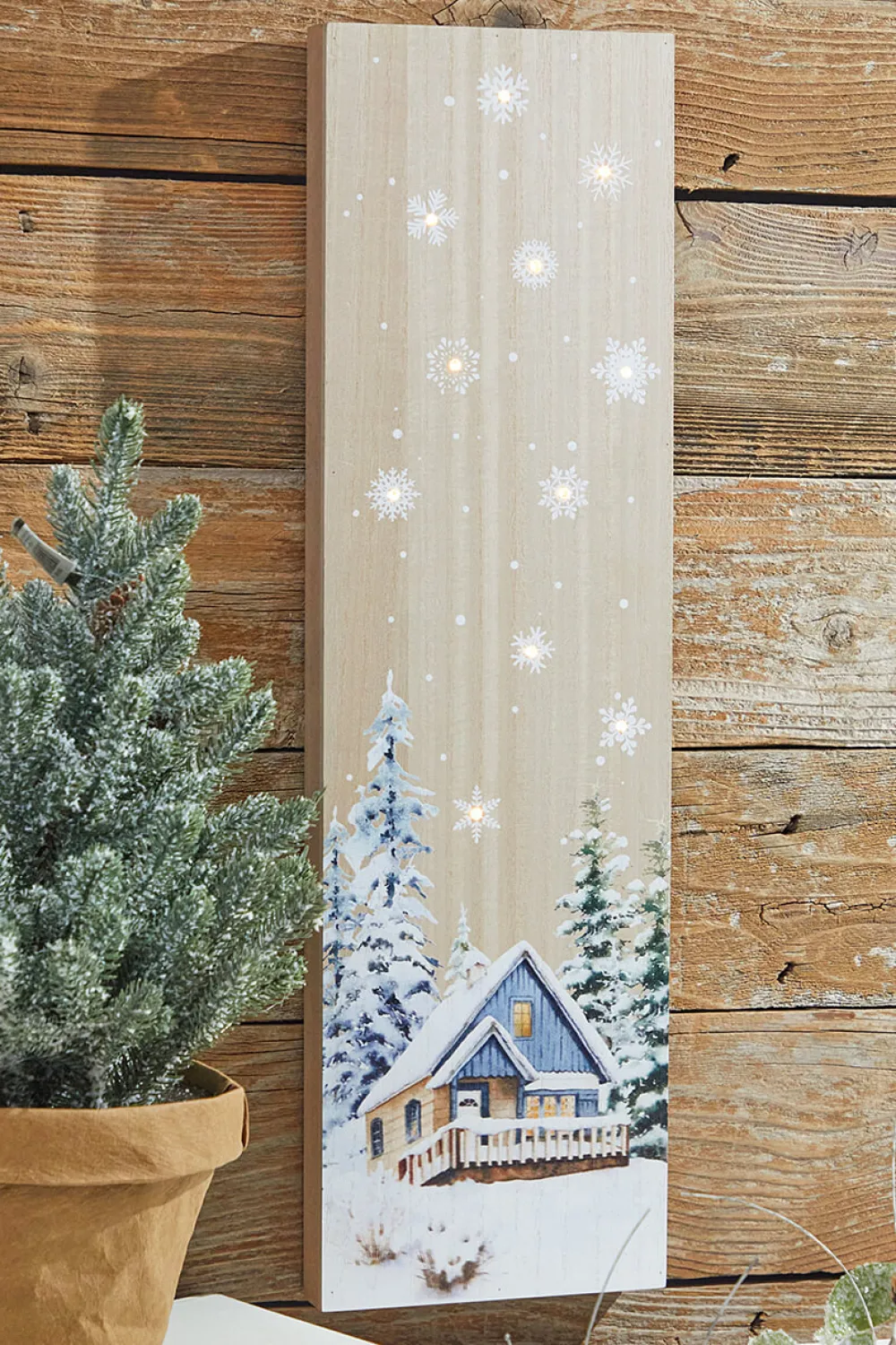 Decorator's Warehouse 24” Lighted Winter Wood Wall Art > Best Sellers|Winter Woodland