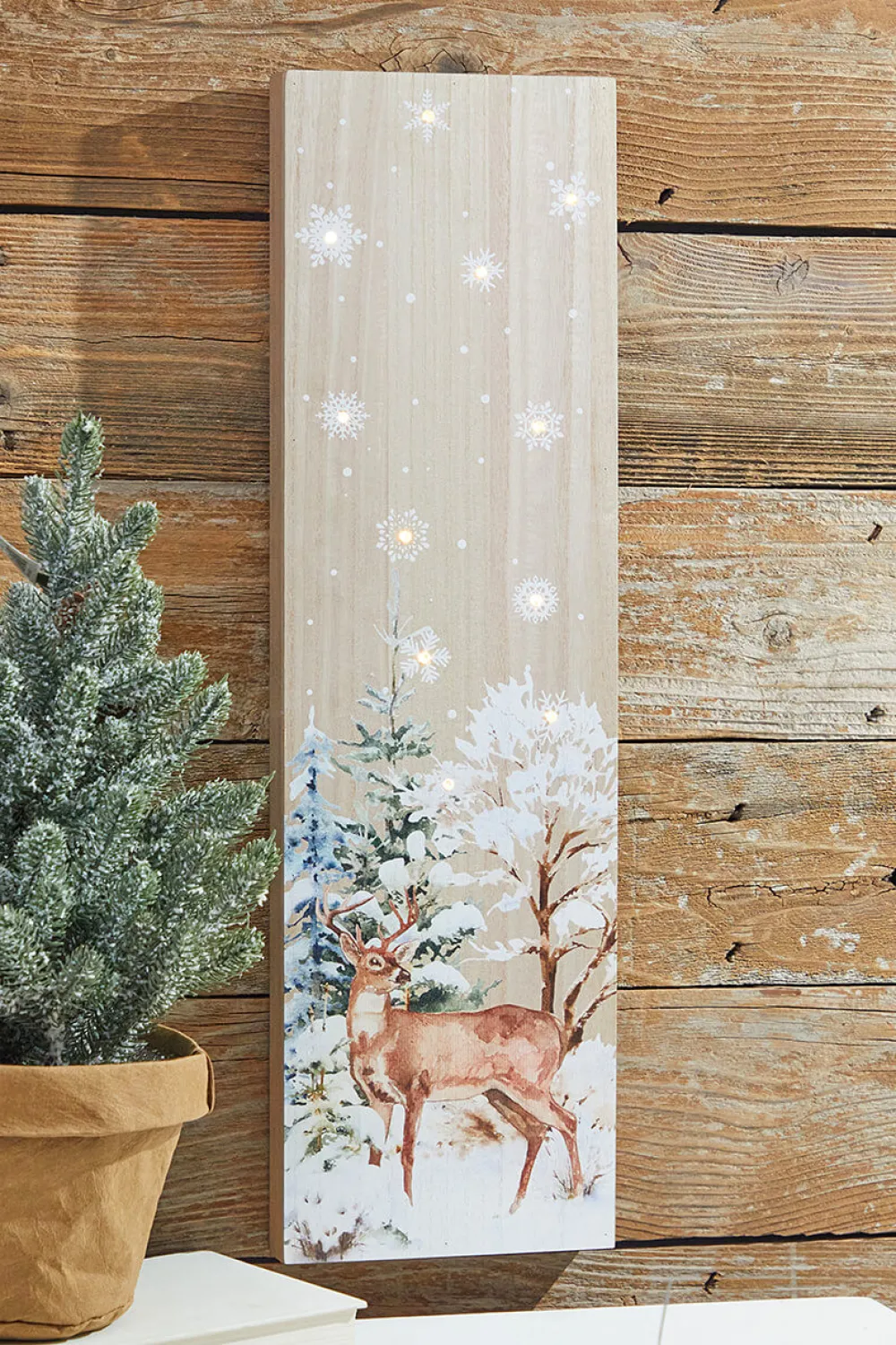 Decorator's Warehouse 24” Lighted Winter Wood Wall Art > Best Sellers|Winter Woodland