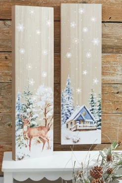 Decorator's Warehouse 24” Lighted Winter Wood Wall Art > Best Sellers|Winter Woodland