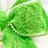 Decorator's Warehouse 12" Lime Green Furry Storyville Bow > Christmas Decor|Storyville