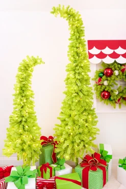 Decorator's Warehouse 7' Lime Green Whimsical Tree with LED Lights > Storyville Trees|Christmas Sale