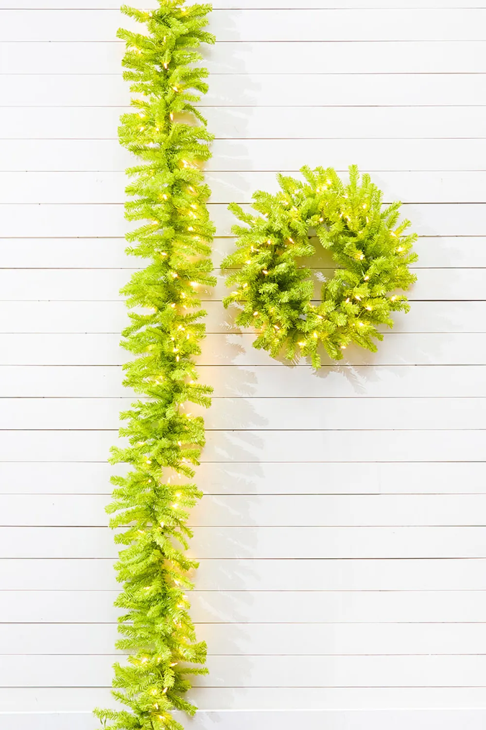 Decorator's Warehouse 30" Lime Green Wreath with LED Lights > Christmas Decor|Outdoor Lighting