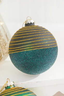 Decorator's Warehouse 4” Line Ball Ornament > Christmas Sale|Christmas Decor