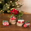 Decorator's Warehouse 3.7” L Resin Holiday Vehicle with Tree Ornament > Christmas Ornaments|Farmhouse