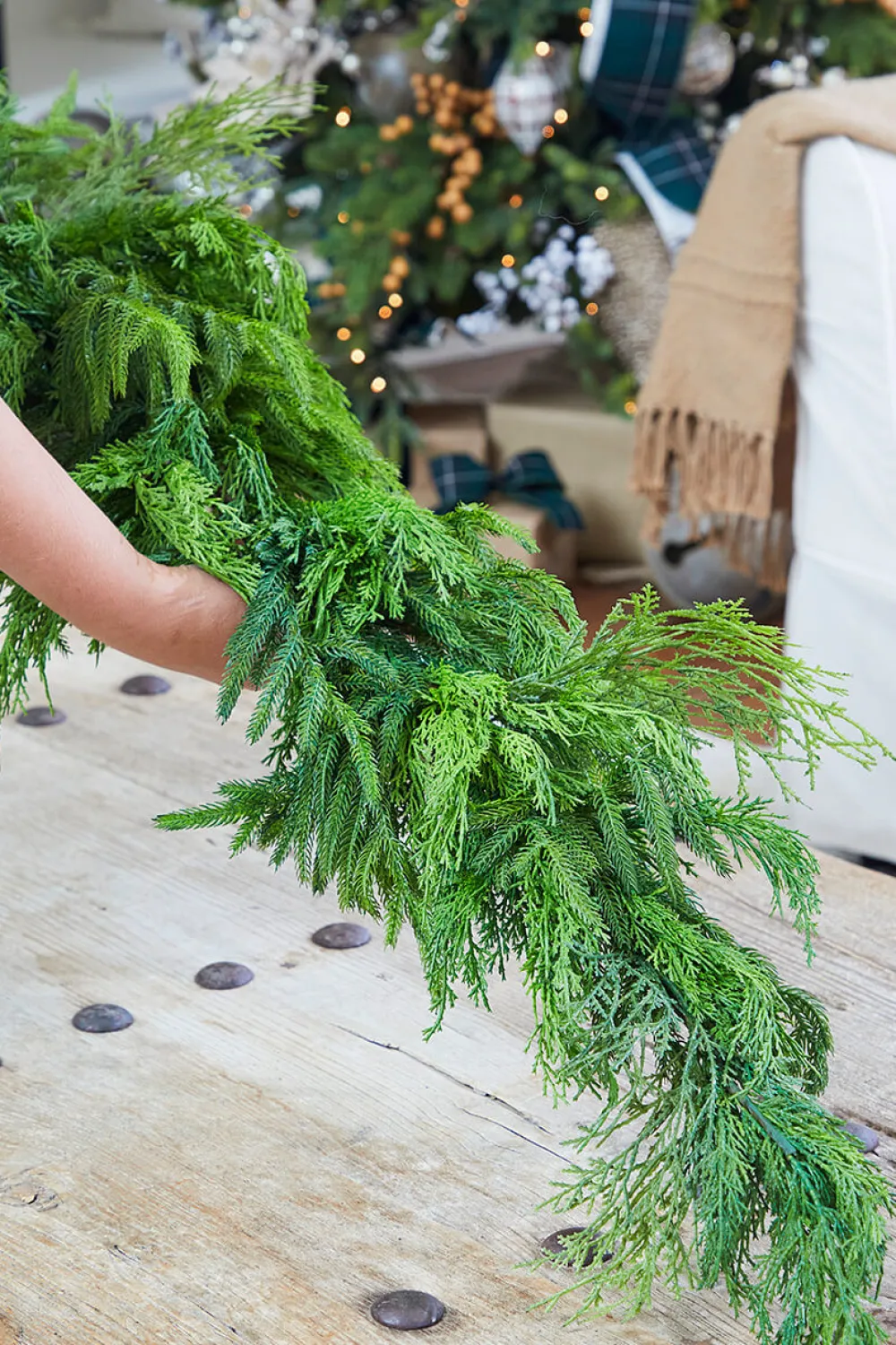 Decorator's Warehouse 72” Luxury Cyprus Norfolk Swag > Real Touch Garlands|Cardinal