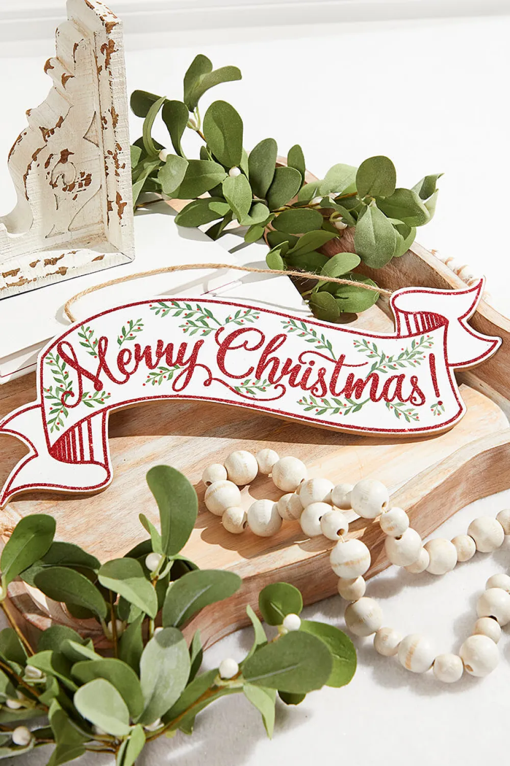 Decorator's Warehouse 15"L x 6.25"H Glitter Christmas Banner > Believe|Christmas Decor