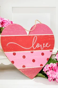 Decorator's Warehouse 12"L x 11.5"H Pattern Heart Sign > Christmas Decor|Valentine'S Decor