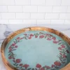 Decorator's Warehouse 15" Mango Wood Pomegranate Wreath Tray > Christmas Sale|Christmas Decor