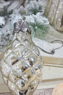 Decorator's Warehouse 8" Marquis Elizabethan Mercury Glass Ornament > Christmas Decor|Natural Elegance