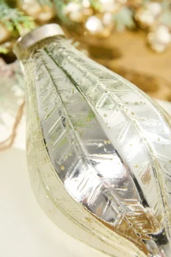 Decorator's Warehouse 6" Marquis Mercury Glass Ornament > White Christmas|Christmas Sale