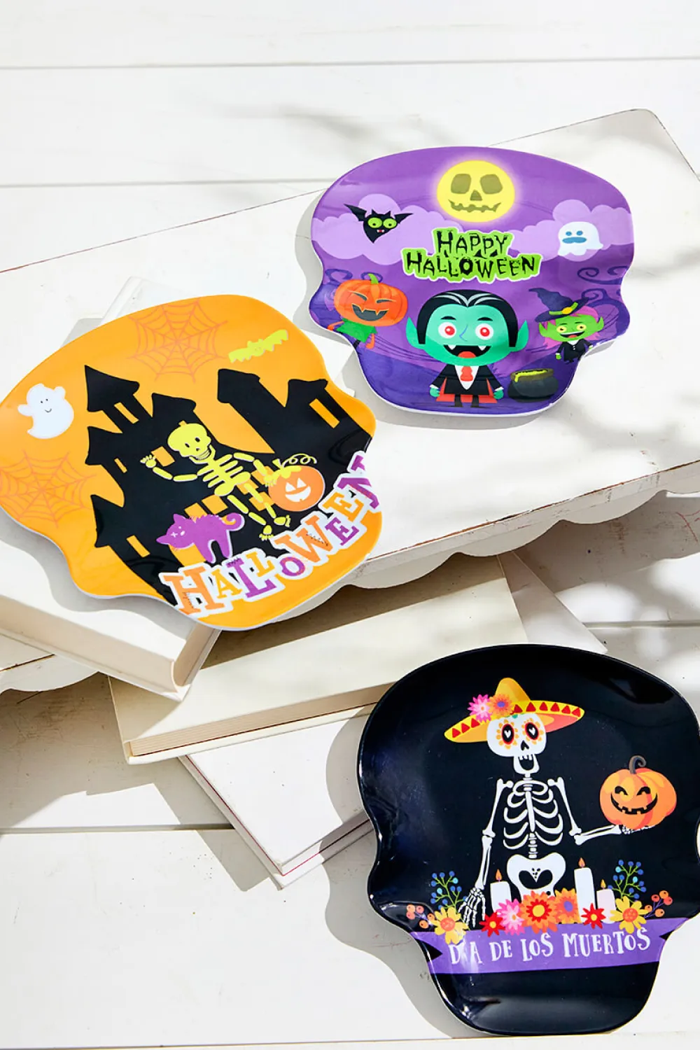 Decorator's Warehouse 8" Melamine Day of the Dead Design Plate > Halloween|Halloween