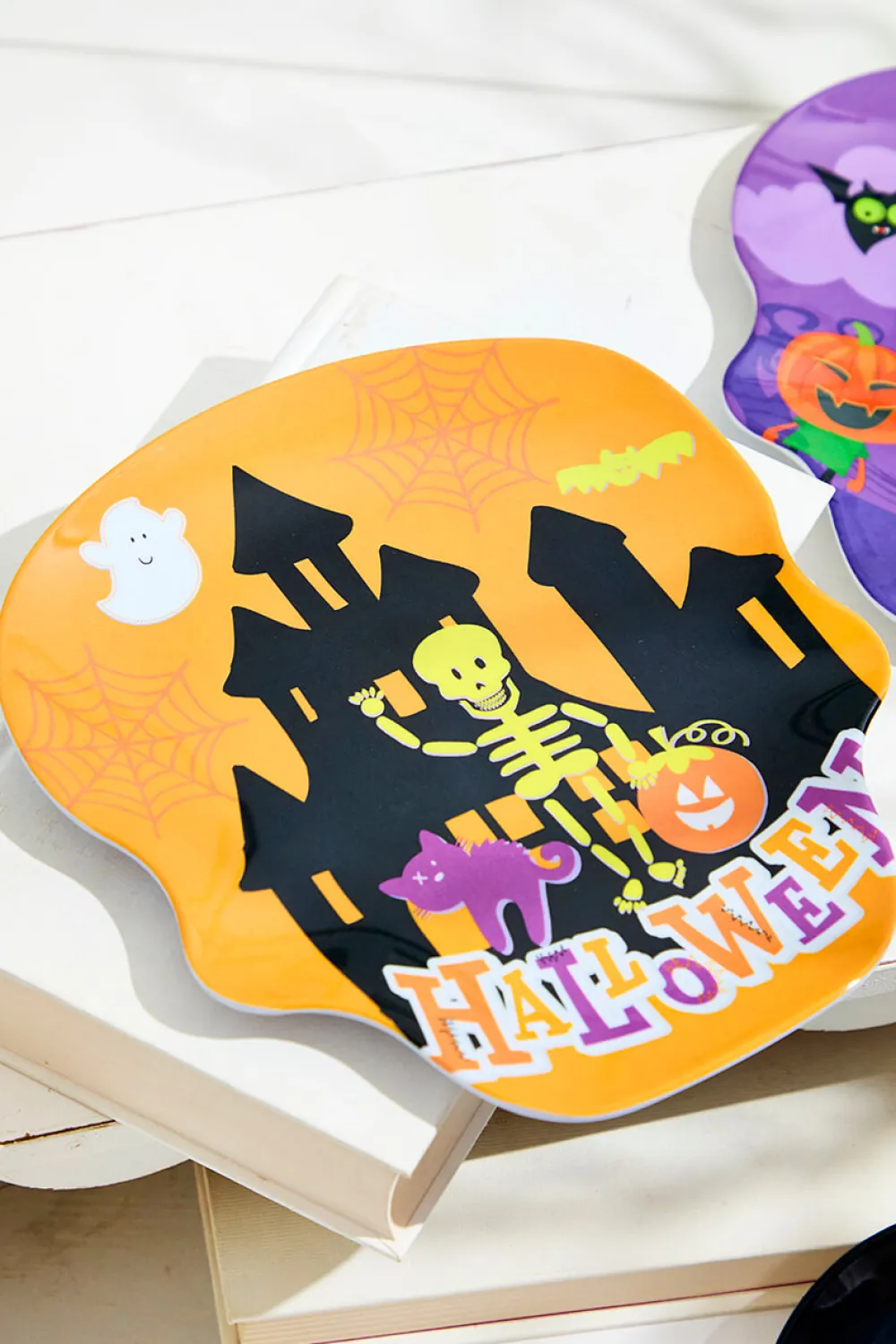 Decorator's Warehouse 8" Melamine Day of the Dead Design Plate > Halloween|Halloween