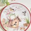Decorator's Warehouse 8.34" Melamine Holiday Chickadee Design Plate > Cardinal|Christmas Accents