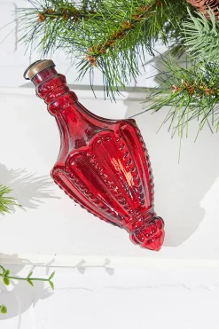 Decorator's Warehouse 7.25” Mercury Glass Red Chandelier Drop Ornament > Cardinal|Christmas Decor