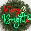 Decorator's Warehouse 24" Merry & Bright Lit Neon Sign > Indoor Lighting|Christmas Decor