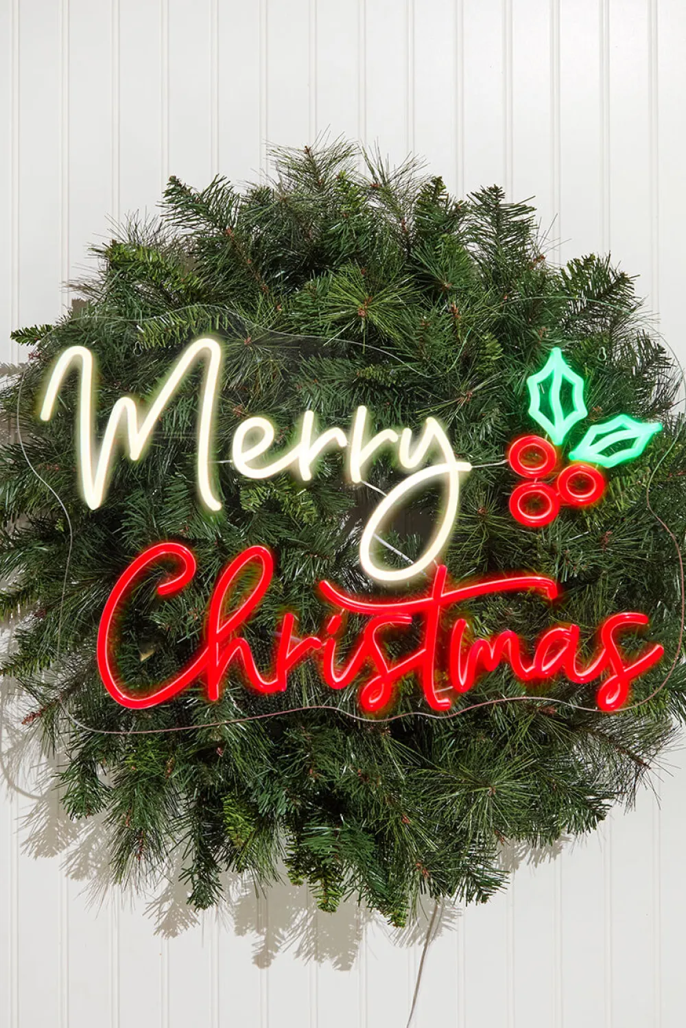 Decorator's Warehouse 15.7" Merry Christmas Lit Neon Sign > Christmas Decor|Indoor Lighting