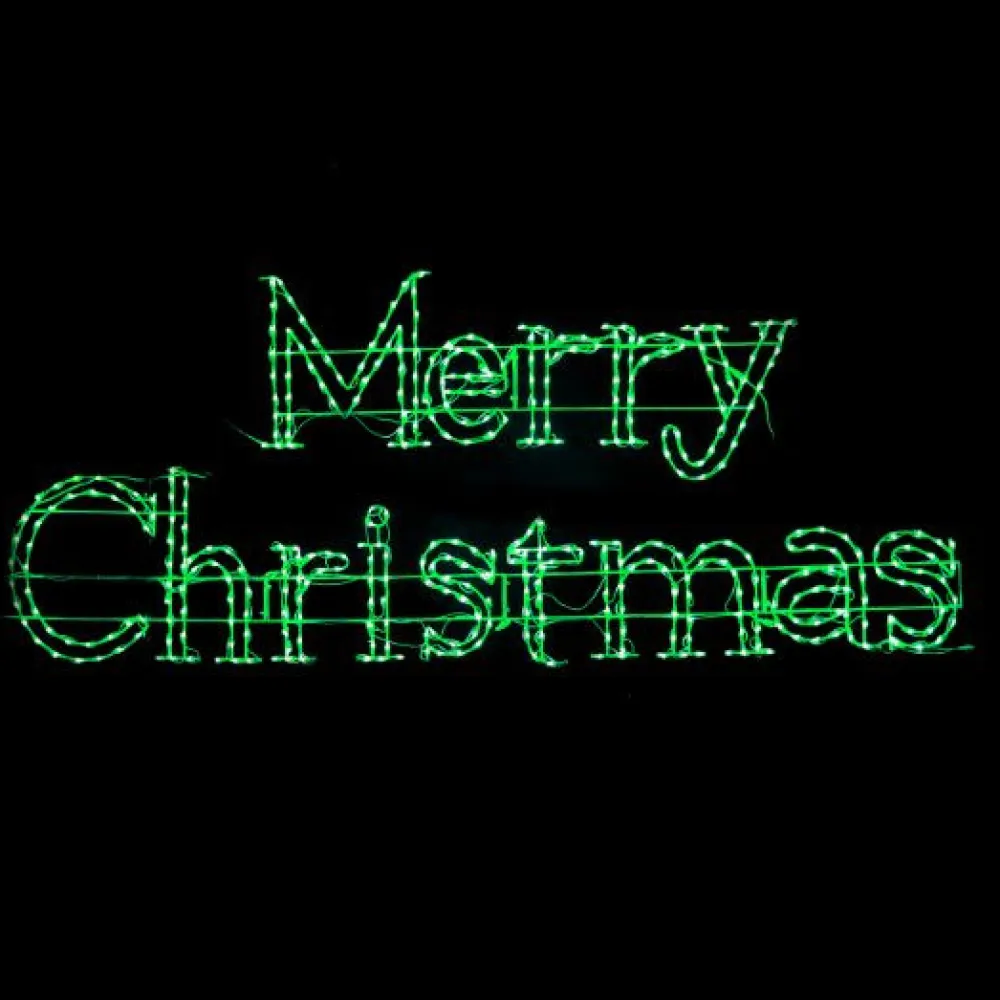 Decorator's Warehouse 24" Merry Christmas RGBWW, 18' > Outdoor Lighting|Lit Signs