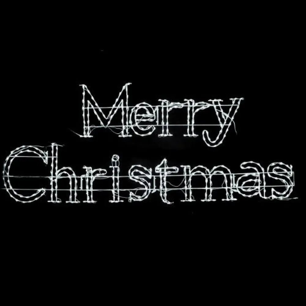 Decorator's Warehouse 24" Merry Christmas RGBWW, 18' > Outdoor Lighting|Lit Signs