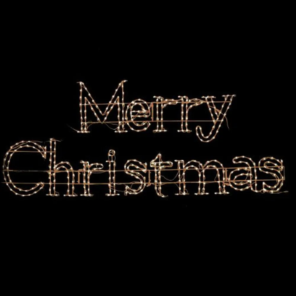 Decorator's Warehouse 24" Merry Christmas RGBWW, 18' > Outdoor Lighting|Lit Signs