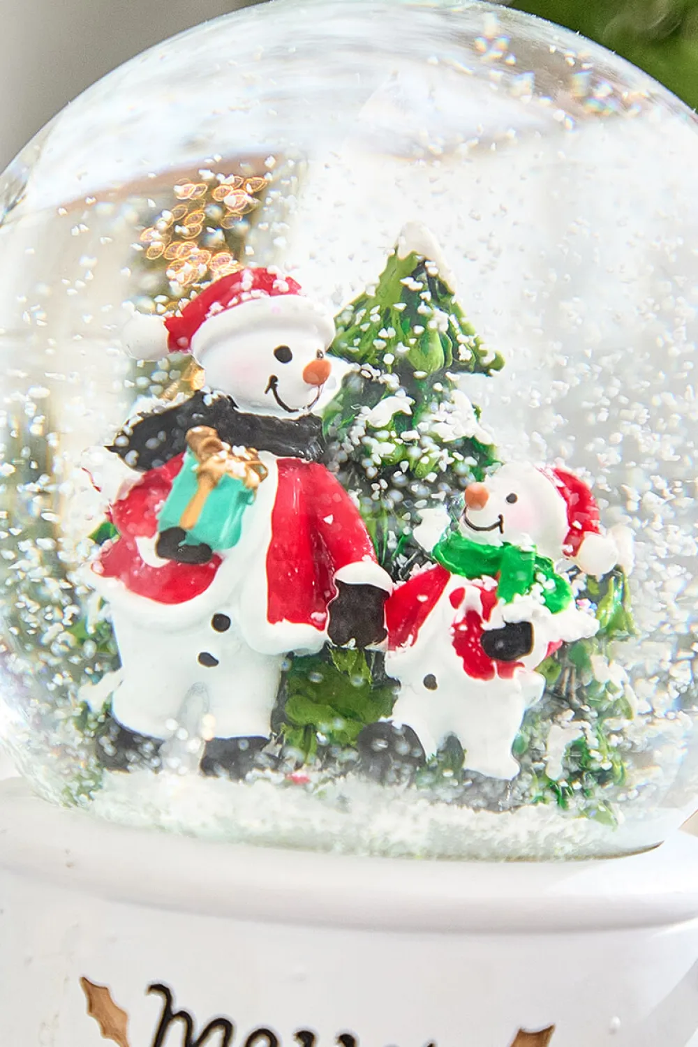 Decorator's Warehouse 7" Merry Christmas Snowman Globe > Christmas Decor|Farmhouse