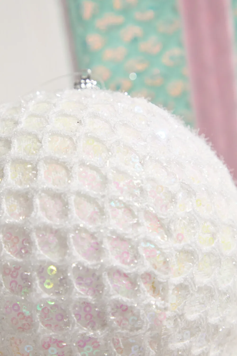 Decorator's Warehouse 6" Mesh Ball Ornament - White > Christmas Decor|Valentine'S Decor
