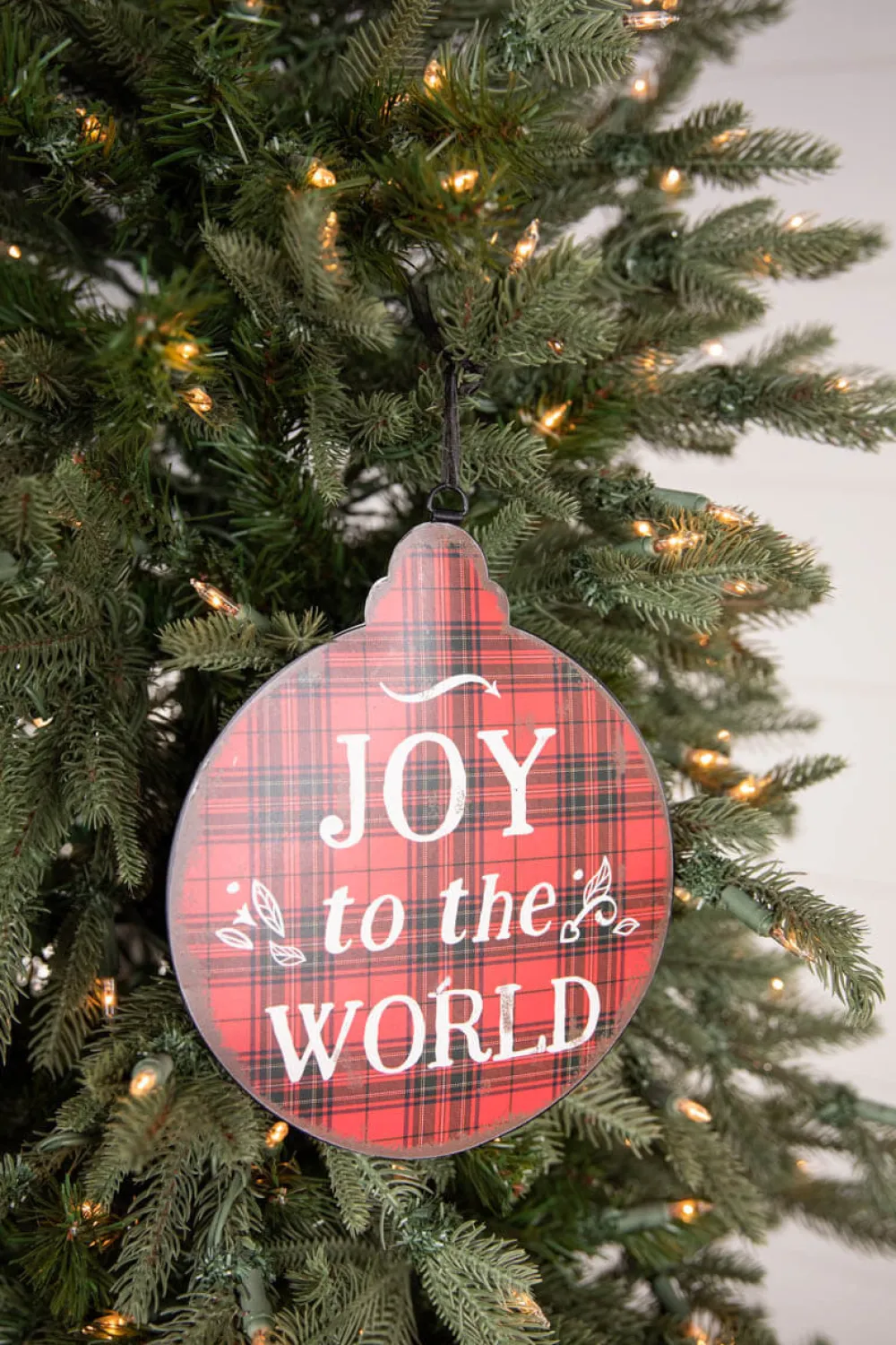 Decorator's Warehouse 8.6” Metal Buffalo Check Christmas Ornaments > Christmas Ornaments|Christmas Ornaments