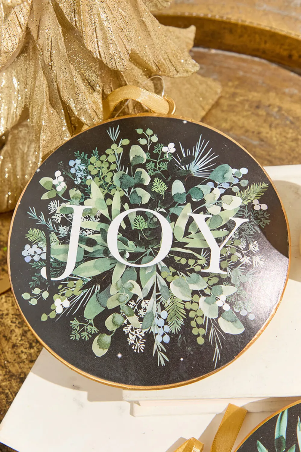 Decorator's Warehouse 6" Metal Disc Ornament > Christmas Ornaments|Christmas Decor