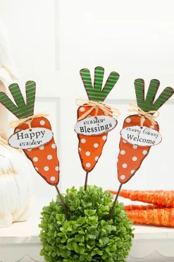 Decorator's Warehouse 13.9" Metal Easter Carrot Stake > Easter Decor|Easter Decor