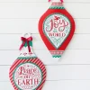 Decorator's Warehouse 22.8" Metal Embossed Holiday Wall Sign > Farmhouse|Christmas Accents