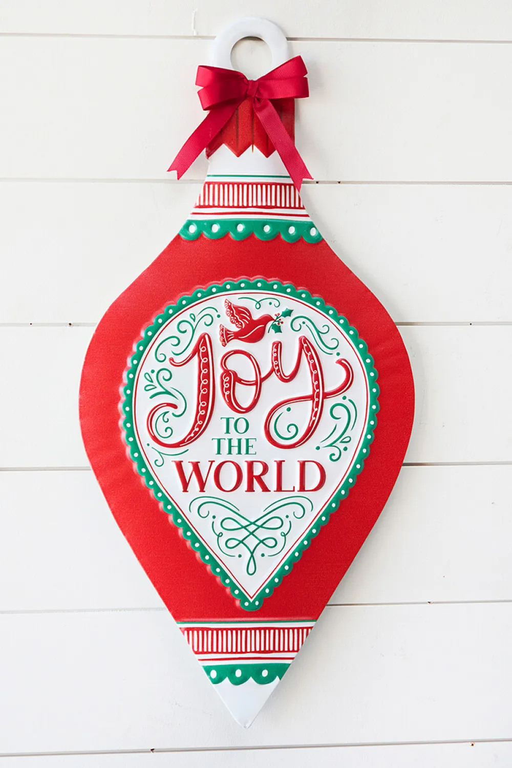 Decorator's Warehouse 22.8" Metal Embossed Holiday Wall Sign > Farmhouse|Christmas Accents