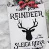 Decorator's Warehouse 12” Metal Embossed Holiday Wall Sign with Floral Accent > Christmas Ornaments|Christmas Accents