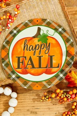 Decorator's Warehouse 8" Metal Happy Fall/Pumpkin > Fall Decor|Fall Decor