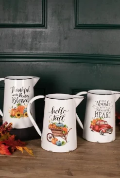 Decorator's Warehouse 15.5” Metal Harvest Pitcher > Fall Decor|Fall Decor