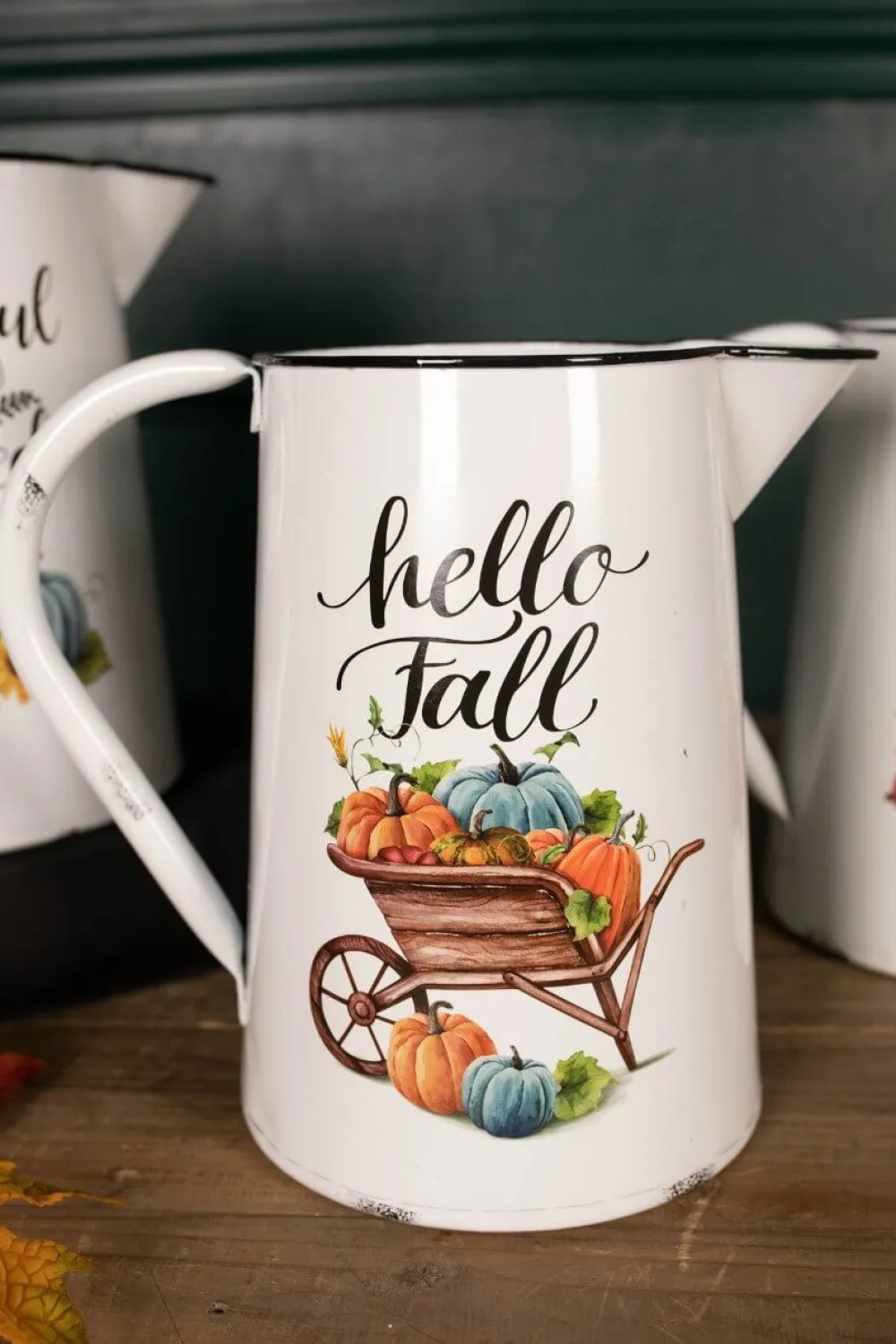 Decorator's Warehouse 15.5” Metal Harvest Pitcher > Fall Decor|Fall Decor