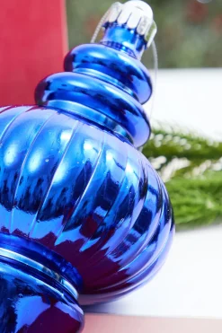 Decorator's Warehouse 10" Metallic Blue Finial > Nutcracker|Christmas Decor