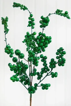 Decorator's Warehouse 18” Metallic Dew Berry Spray - Emerald > Nutcracker|Christmas Sprays