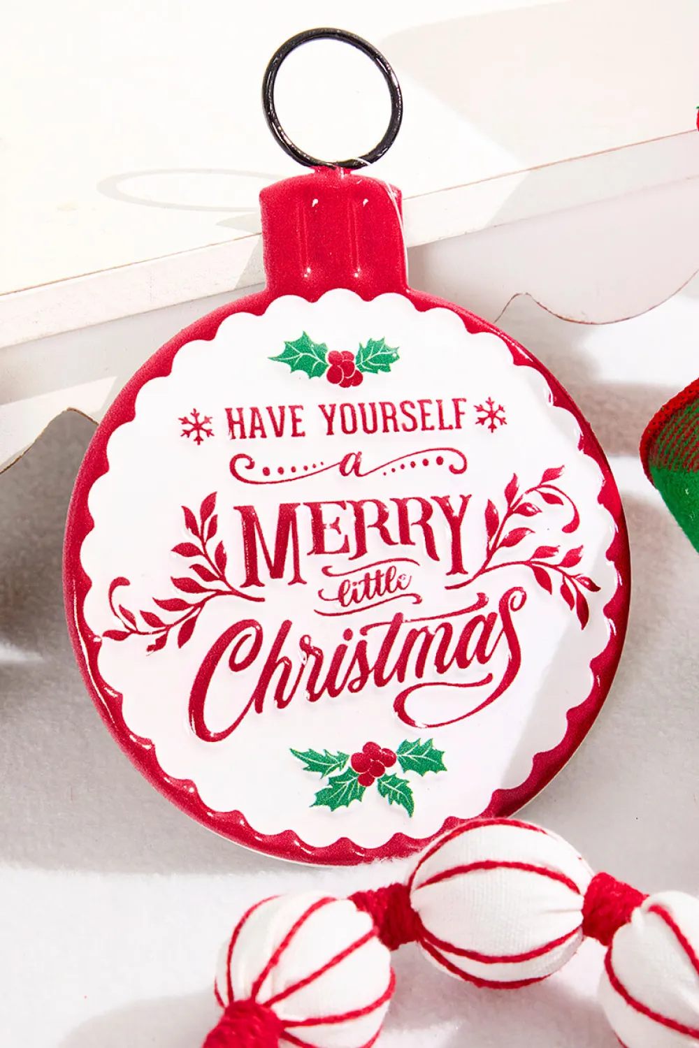 Decorator's Warehouse 7" Metal Merry Christmas Ornament Sign > Believe|Christmas Accents