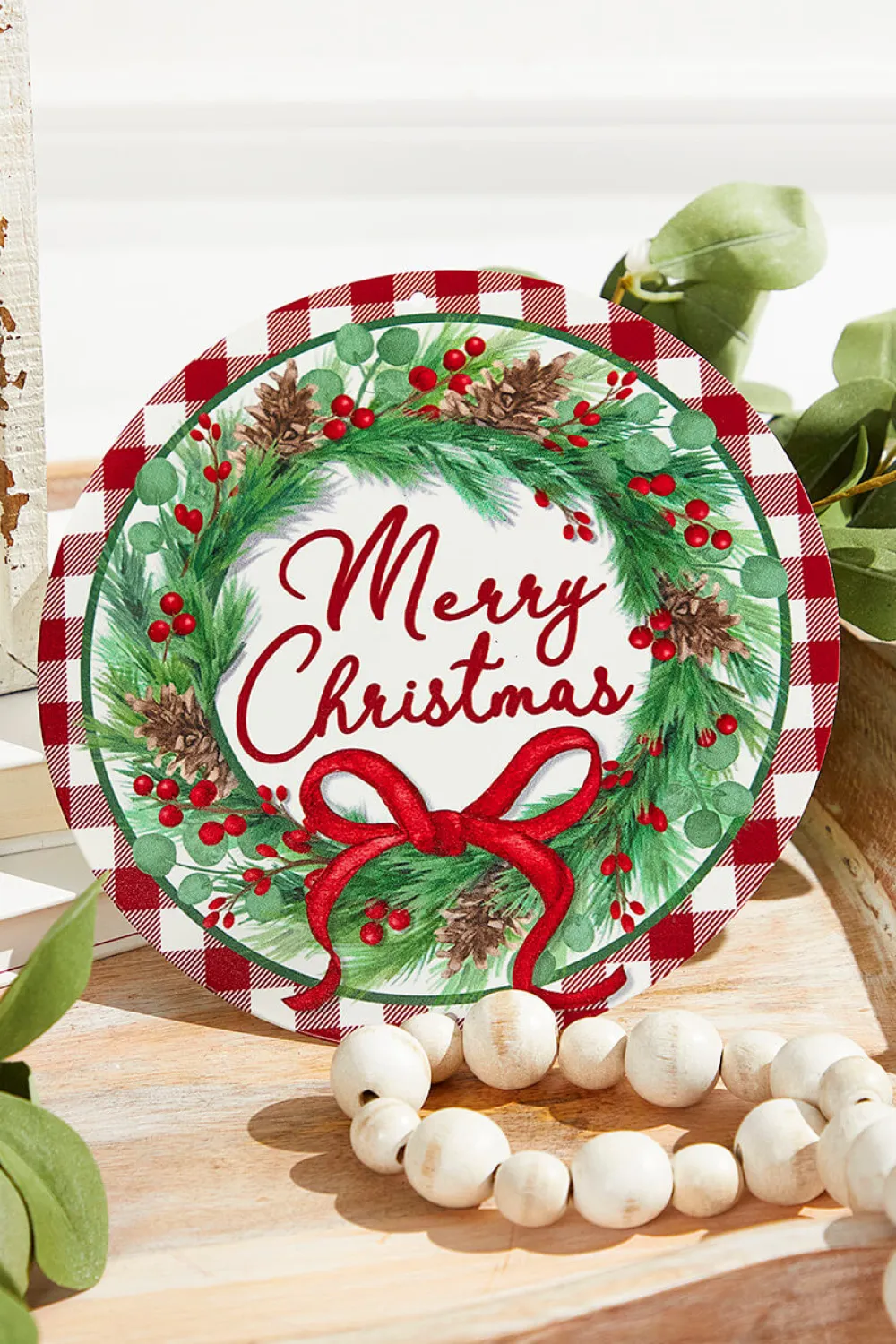 Decorator's Warehouse 8" Metal Merry Christmas with Wreath > Believe|Fun Gifts