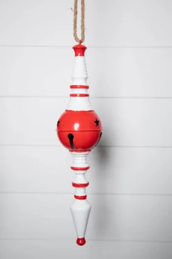 Decorator's Warehouse 20" Metal Peppermint Holiday Finial Ornament - Small > Christmas Decor|Christmas Ornaments