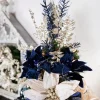 Decorator's Warehouse 30” Midnight Blue Glitter Pine Spray > Blue Christmas|Christmas Sprays