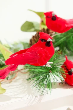 Decorator's Warehouse 4” Mini Cardinals - Set Of 6 > Christmas Ornaments|Cardinal