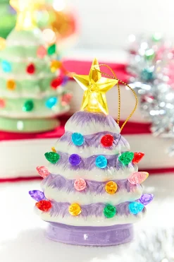 Decorator's Warehouse 4" Mini Nostalgic Pastel Trees Ornaments, Assortment of 4 > Retro Brites|Christmas Decor