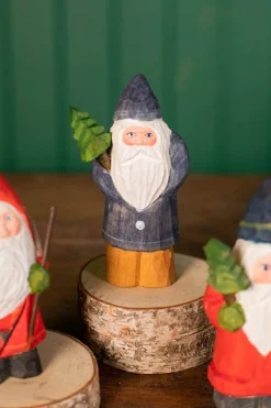 Decorator's Warehouse 5" Mini Wood Vintage Santa Ornament > Christmas Ornaments|Christmas Ornaments